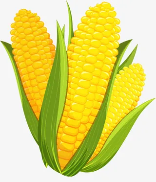 卡通矢量玉米装饰图案免抠