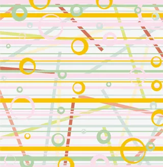 卡通手绘彩色圈圈底纹免抠