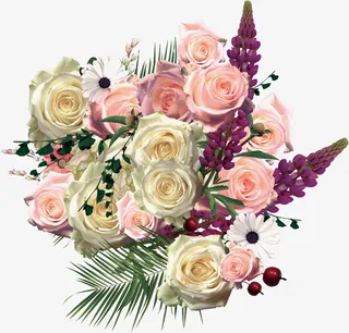 实物时尚插花艺术造型免抠