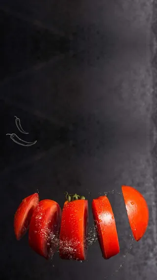 黑色大气新鲜蔬果PSD分层H5背景素材高清