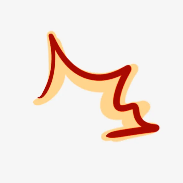 棕色简约惊叹效果元素免抠