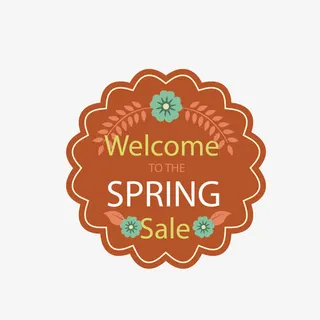 圆形花边促销海报免抠