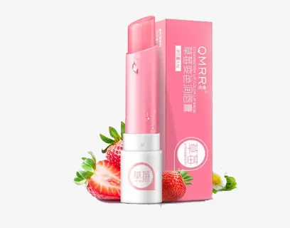 草莓变色润唇膏免抠