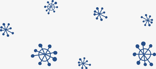 卡通手绘雪花免抠