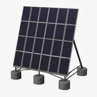 一整块蓝黑色光伏板免抠