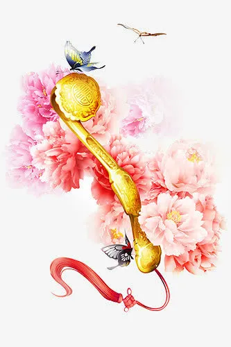 唯美古风手绘插画免抠