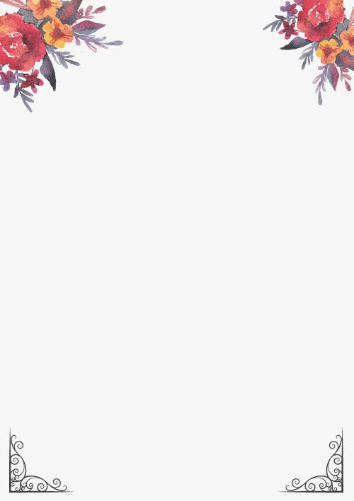 矢量手绘花边框免抠