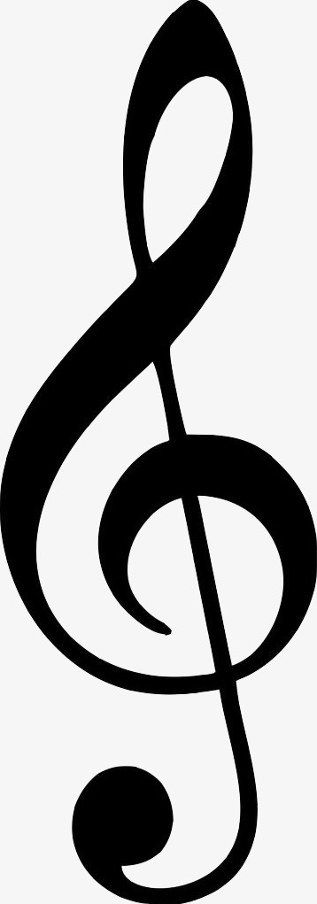 高音谱号音符免抠