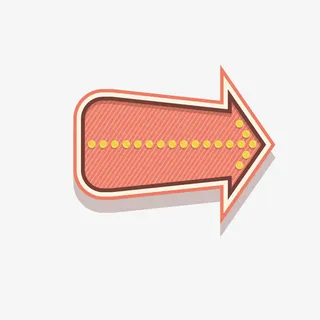 红色指引线条免抠