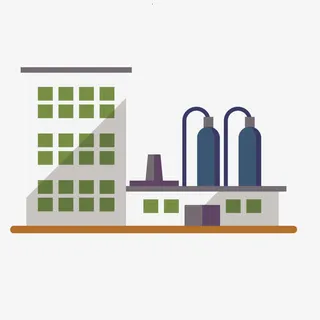 矢量卡通气包废气处理电厂免抠