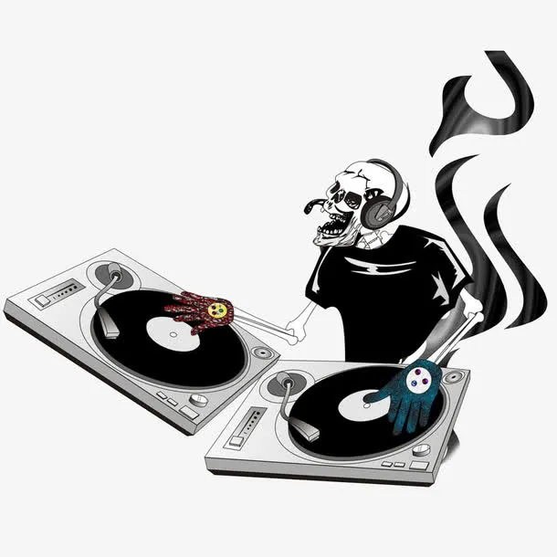 夜店DJ骷髅主持人免抠