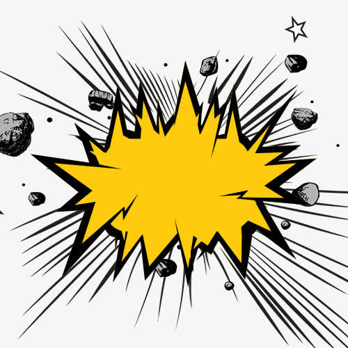 爆炸款框涂鸦元素免抠