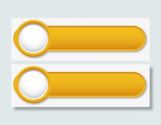 黄色滑动按钮元素免抠