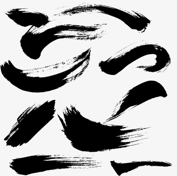 毛笔笔刷元素免抠