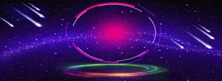 梦幻星空流星背景高清