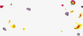 彩色节日热气球装饰免抠