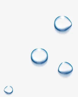 蓝色水珠漂浮免抠
