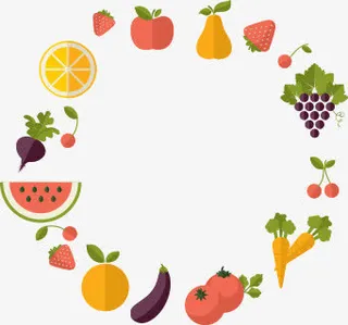 创意水果圆圈免抠