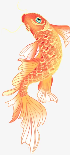 手绘国潮中国风锦鲤免抠