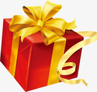 红色卡通设计礼盒免抠