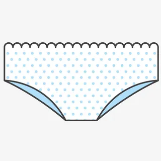 矢量卡通女生内裤免抠