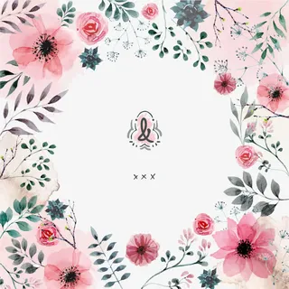 手绘粉色鲜花植物免抠