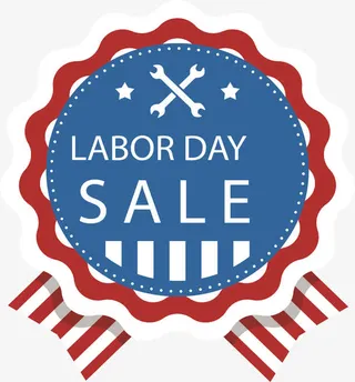 劳动节促销标签免抠