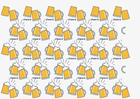 卡通手绘干杯填充背景