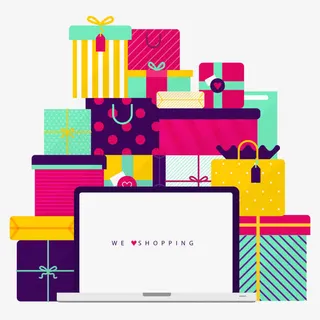 购物促销豪华大礼矢量素材免抠