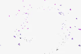 紫色飘扬海报活动节日三角形纸屑免抠