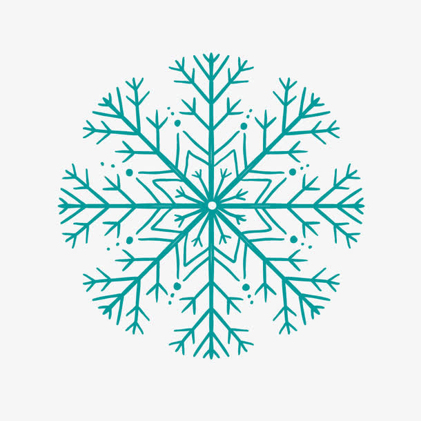 绿色雪花底纹免抠