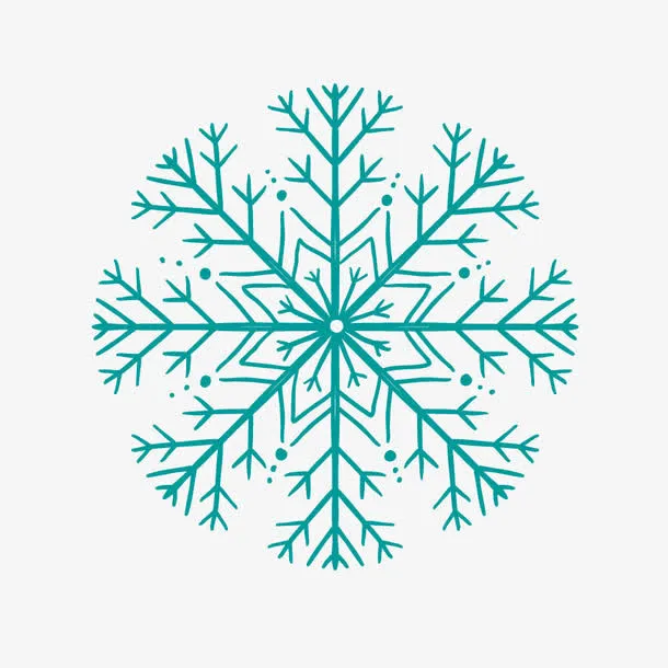 绿色雪花底纹免抠