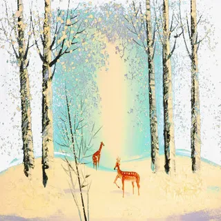 冬季里的森林免抠