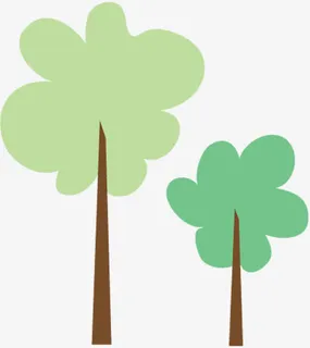 卡通春天小树免抠
