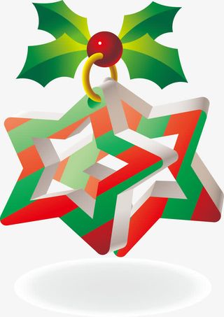 矢量圣诞树装饰元素免抠