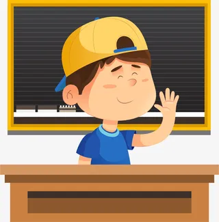 卡通学生课堂教师节节日装饰免抠