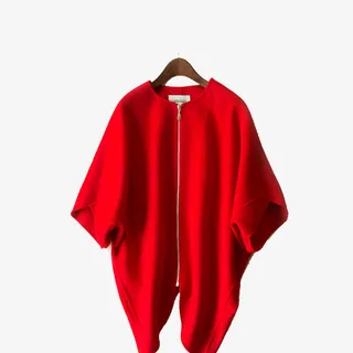 双面手工羊毛大衣免抠