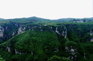 贵州万山夜郎谷全景图免抠