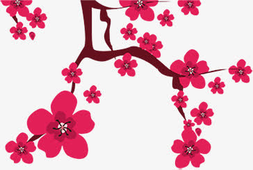 中国风水墨梅花免抠