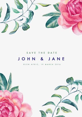 粉色美丽花朵手绘免抠