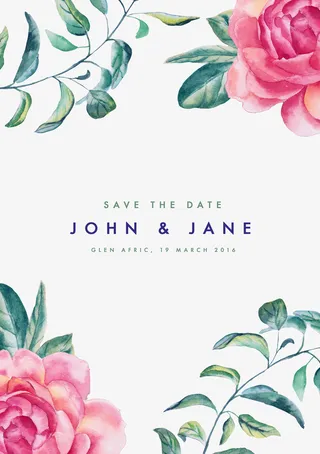 粉色美丽花朵手绘免抠