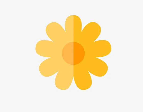 矢量卡通简洁扁平化花瓣免抠