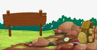 石头和草地免抠