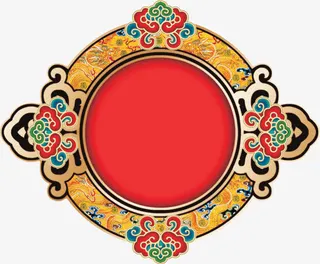 中秋节黄色背景红花