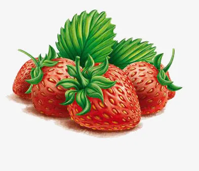 水彩水果草莓免抠