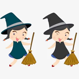 卡通小女巫免抠