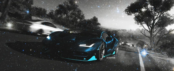 卡通蓝色跑车背景高清