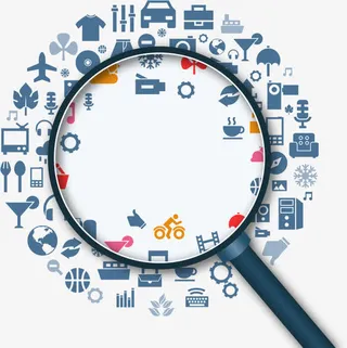 放大镜PPT元素免抠