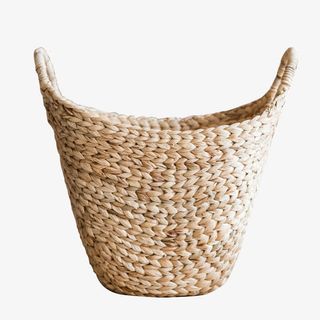 斗形手工水草编收纳筐免抠