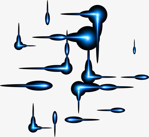漂浮蓝炫光免抠